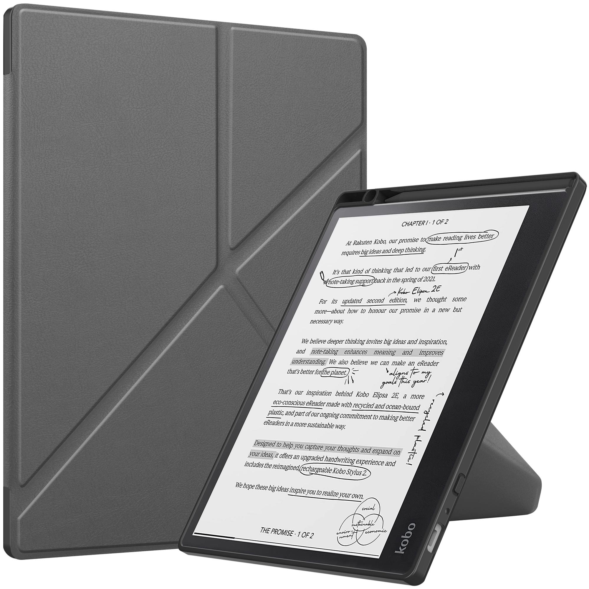 Pour Housse de Tablette KOBO Elipsa 2E Kindle Scribe kobo Libra Coque Colorée Funda Housse antichoc Housse Élégante à la Mode KOBO Libra Colour gris