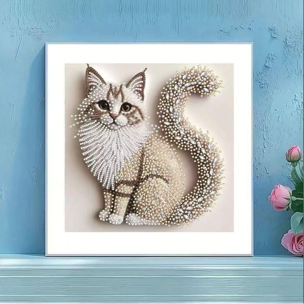 1 Set DIY Craft 5D Diamond Painting Kit Cat Design Diamond Art Kits  Home Wall Decoration