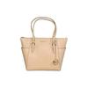 Michael Kors Mk Charlotte Logo Zip Closure Saffiano Leather Tote Bag Women Tote Beige 35T0GCFT7L-CAMEL