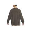 Nike Logo Print Crew Neck Pullover Loose Long Sleeve T-Shirt Men Tops Dark-Brown DZ5220-213