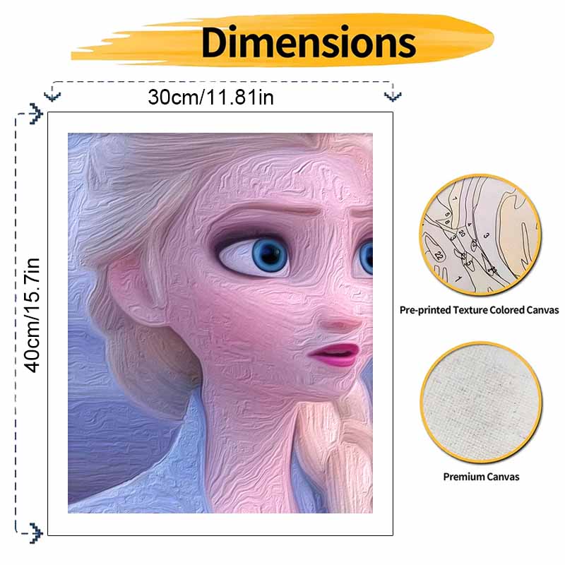 Disney animation digital oil painting Elsa diy handpainted coloring painting home decoration kit wall art canvas decor for living room