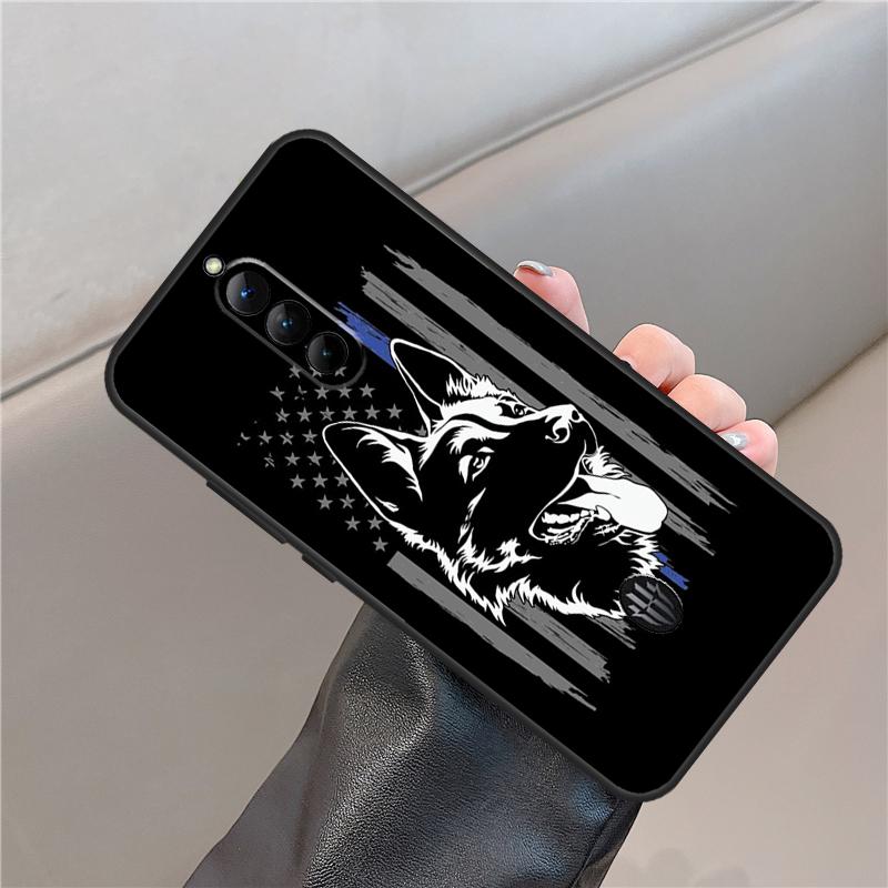 Cartoon German Shepherd Dog Case For ZTE Nubia Red Magic 6S 7S 8S 9S 10S Pro For RedMagic 10 Air 8 9 10 11 Pro Plus Cover