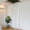 190cm White/Black 7-Step Ladder,Bunk Carbon Steel Bed Ladder Wall-mounted for A Variety of Settings