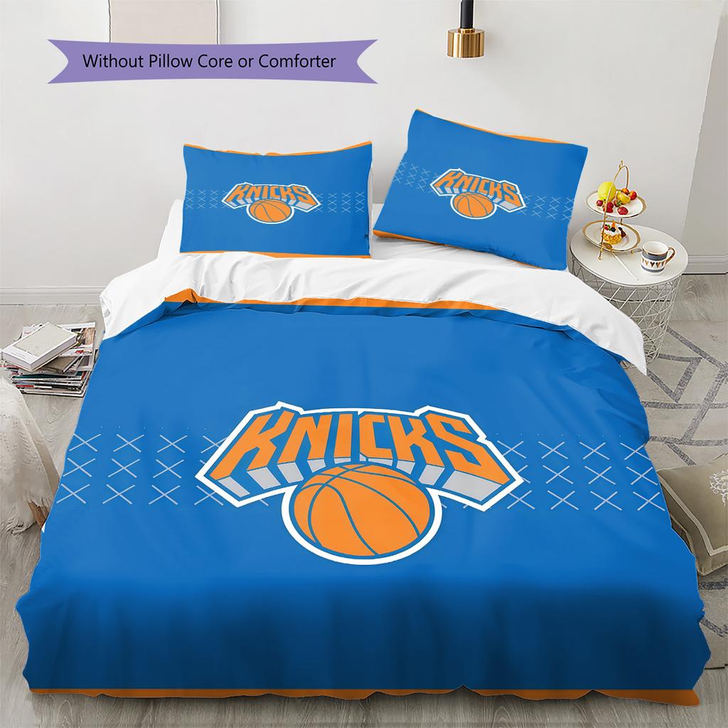 Set Copripiumino Trapuntato con Fantasia New York Knicks Decorazione per la Casa Regalo (1 * copripiumino + 2 * federe senza imbottitura).xwn