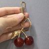 European & American Retro Cherry Keychain - High-End Fashion Fruit Bag Pendant