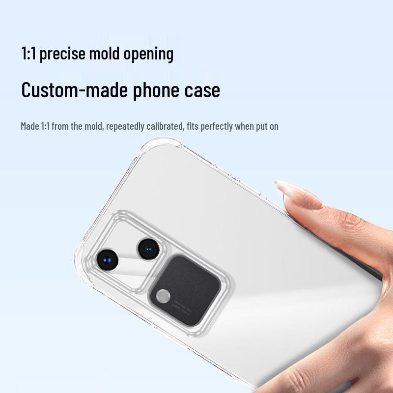 Compatible with Vivo S18 Transparent Phone Case: S18pro/S18e Airbag Four-Corner Drop-Proof TPU with High-Grade Feel.