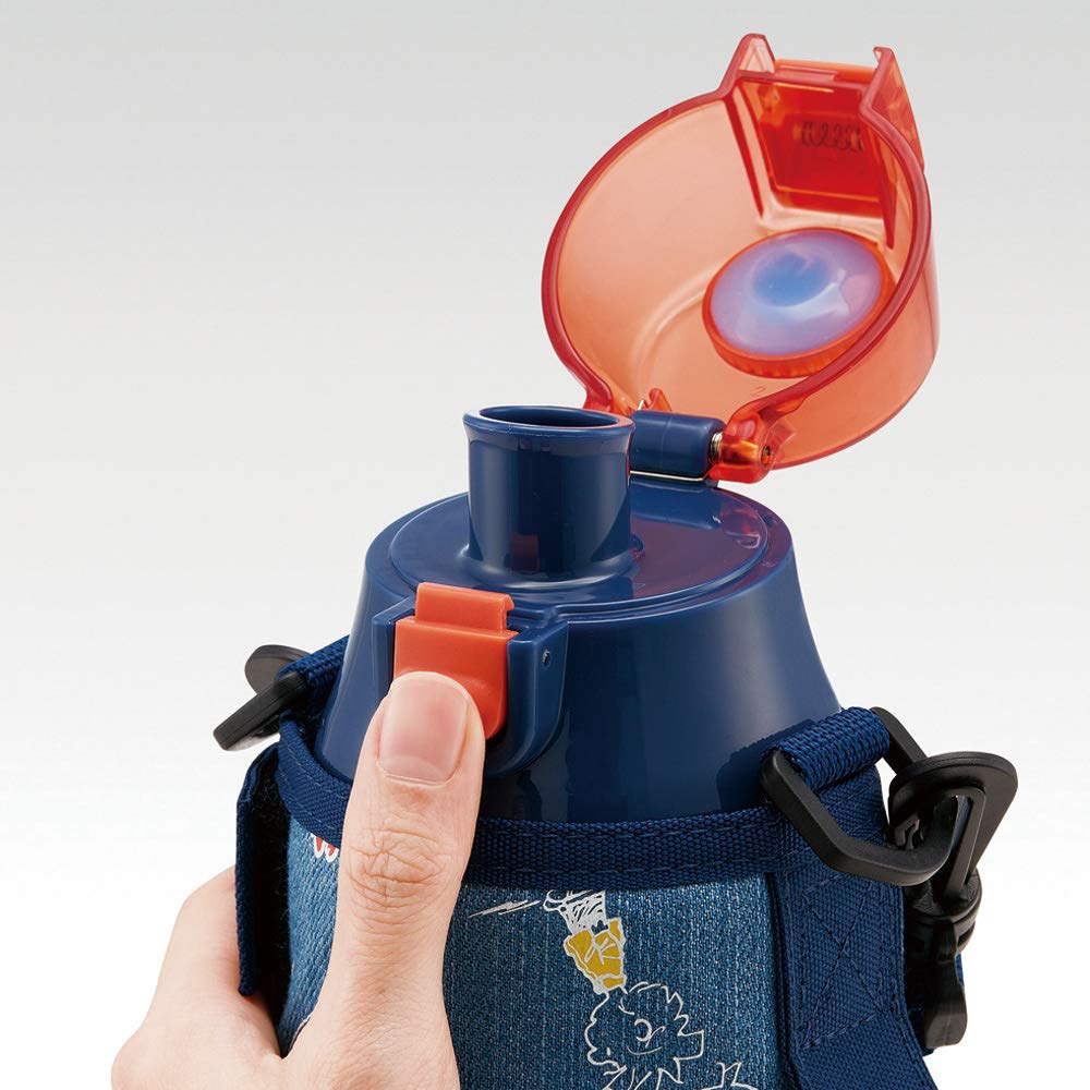 Skater Sports Direktes Trinkwasser mit Flasche KSDC10S Flasche, Flasche, 990ml, Deckel, Peanuts, Streifen, Snoopy,