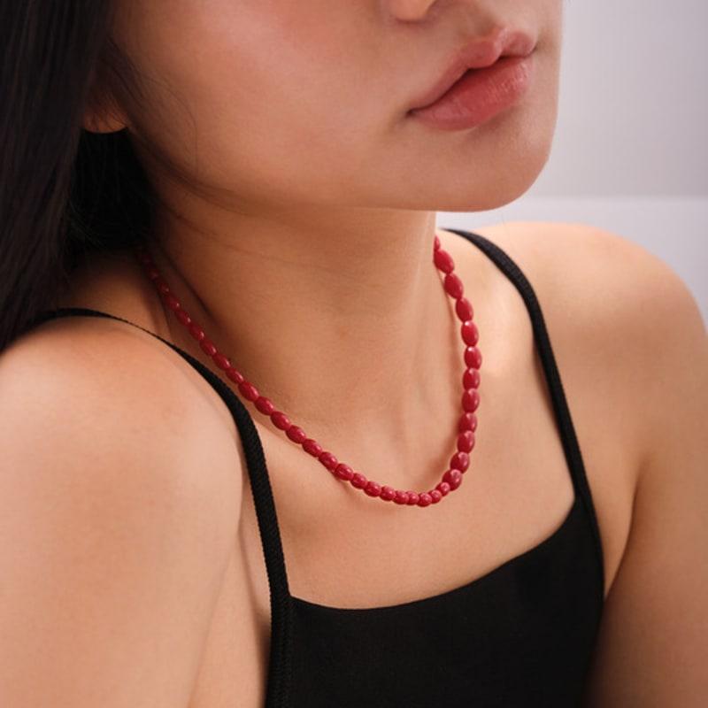 cotoit Red Berries beads Necklace