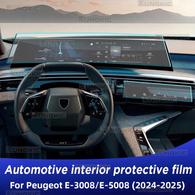 21 inch for Peugeot E-5008 E-3008 2024 2025 TPU Screen Protector Car LCD GPS Navigation Dashboard E-5008 2025 Accessories