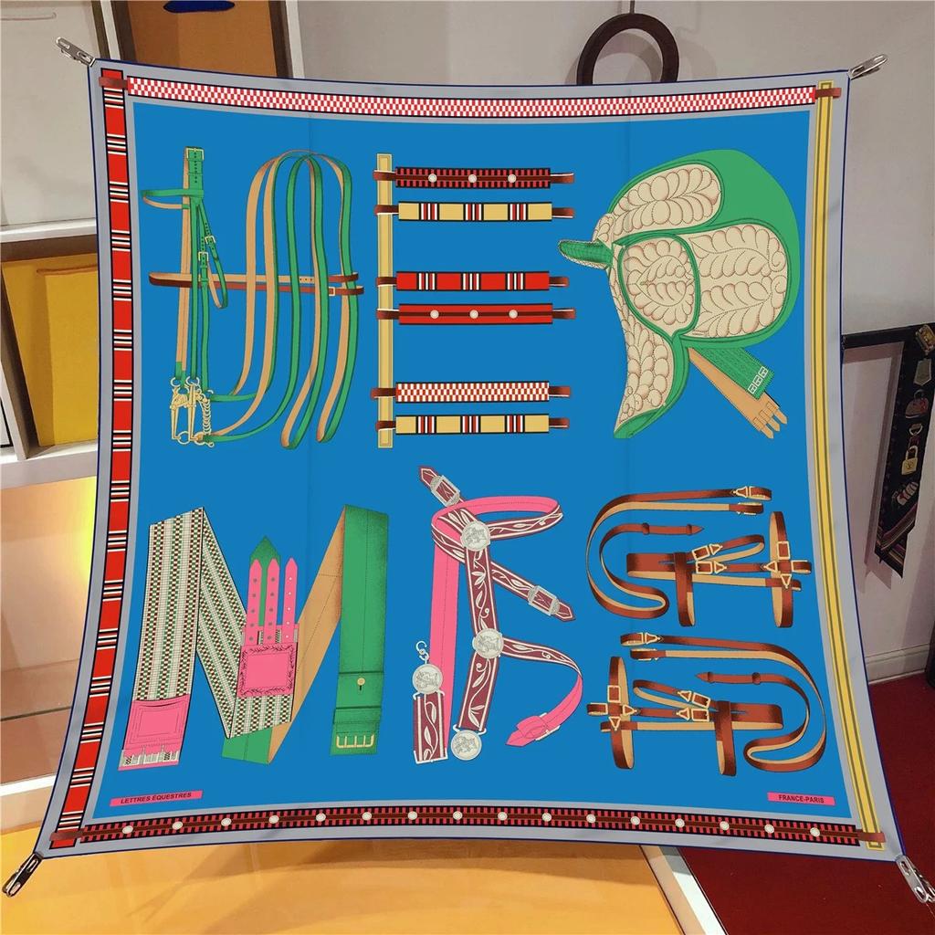 NEW Brand Design Print Silk Scarf Women Luxury Hairband Neckerchief Shawls Bandanna Headband Foulard Ribbon Square Scarves