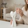 Unique Bathroom Decor 3D Printed Hands Holding Heart Vase, Modern Dry Flower Creative Stylish Gift for Her Tabletop Art Decor, Romantic Valentines