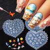 1 Piece Cute Sea Conch Jellyfish Nail Art Moulds Ocean Theme 3D Silicone Nail Carving Mold Marine Creature Crafting Diy Tool