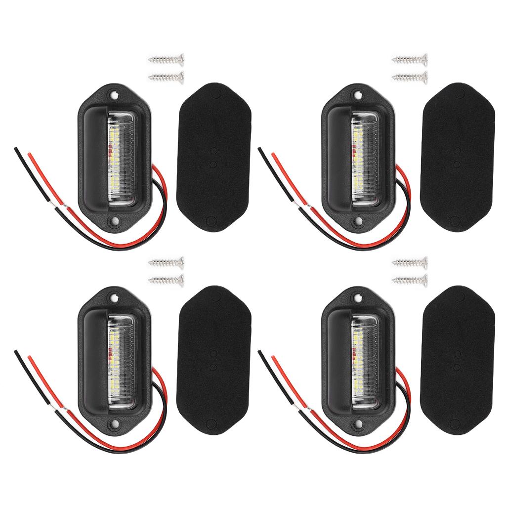 4 buc 12V 6LED Lămpi Plăcuță de Înmatriculare Lumină Albă de Înaltă Luminozitate Impermeabile pentru Mașină
