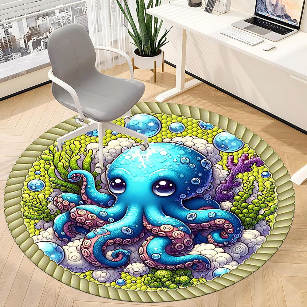 1 Stück Oktopus-Dekor Stuhl Teppich für Büro, Weiche Flanell Decke, Perfekt für Büro, Feiertagsparty Dekoration Wahl yy251113004
