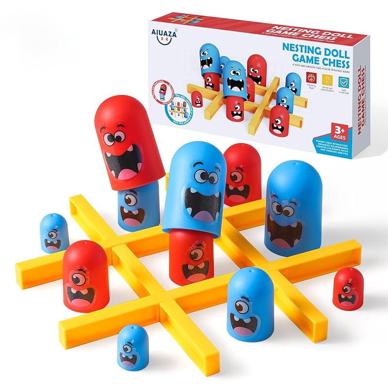 

AIUAZA Tic Tac Toe children and home strategy board games, party desktop games, strategy head games, friendly educational board games, toys suitable