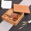Wooden Multi-Compartment Tea Tray & Snack Plate
