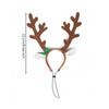 Pet Headband with Antlers Festive Headwear Soft for Pets