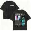Vintage Washed Rapper Kris R Tshirts Men Women Clothing High Street Fashion Trend T Shirt High Quality Cotton Oversized Tshirt