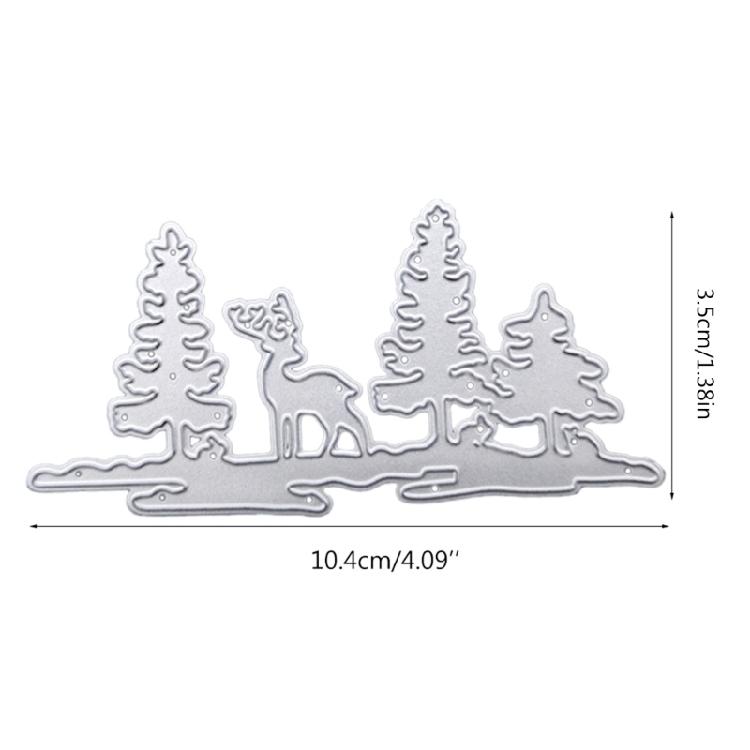 Elk Deer Forest Metal Cutting Die for DIY Christmas Card Making Party Decoration