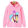 2025 New Kpop Witch Hunt Children's Hoodie Fashionable and Versatile Cartoon Pattern Printed Girls' Sportswear