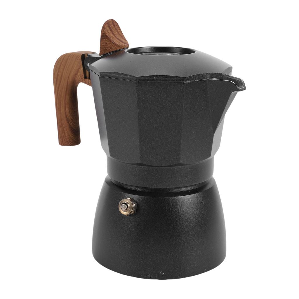 Kaffeebereiter für den Herd Vintage Aluminiumlegierung 2 Tassen Kaffeekanne für den Herd mit Doppelventilen für Mokka