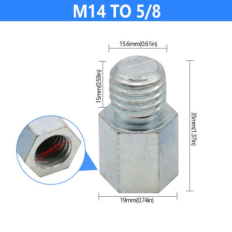 5/8 To M14/M16 and M14 To M10 Angle Grinder Conversion Adapter for Polishing Wheels and Pads