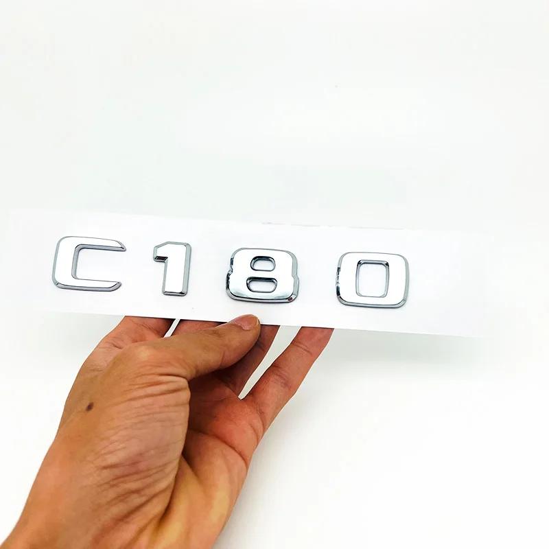 3D ABS Black C63 C43 C180 C220d C300 Logo Letters 4MATIC Badge Car Rear Star Sticker AMG Emblem For Mercedes Benz W205 C205 W206