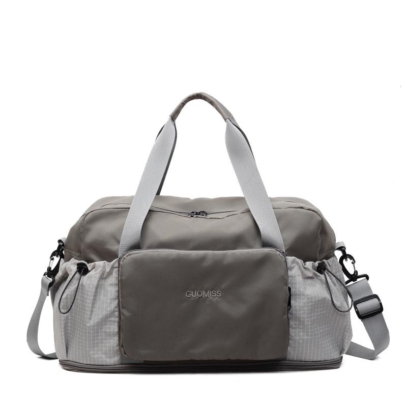 Expandable Women's Travel and Gym Bag with Wet/Dry Separation - Foldable, Crossbody, Perfect for Yoga and Sports.