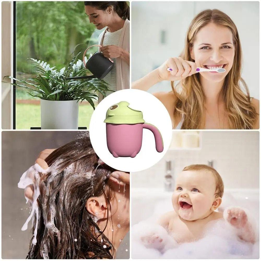 Cartoon Animal Shape Baby Shampooing Cup Thick Baby Shower Waterfall Rinser  Wash Hair
