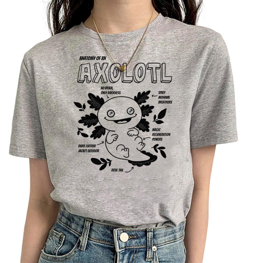 Axolotl tshirt Women funny tshirts feUnisex Unisexga comic anime clothes