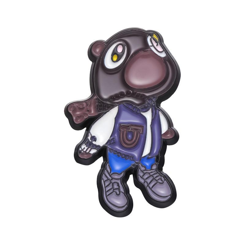 Cartoon Animal Trendy Alloy Brooch Charming Brown Bear Pin Unique Fashion Accessory For Men And Women