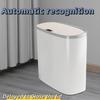 13L Motion Sensor Bathroom Trash Can with Lid,Small Automatic Garbage Can,Waterproof Narrow Trash bin for Kitchen,Office,Bedroom