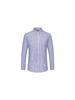 Men's Long Sleeve Bamboo Fiber Formal Shirt - White & Blue, Stretchable, Plus Size Available