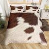 Animal Fur Pattern Duvet Cover Set Tiger Lion Cow Leopard Polyester Comforter Cover with Pillowcase King Queen Size Bedding Set