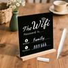 Premium Thick Wooden WiFi Password Sign With Pen - Freestanding Chalkboard Style Board for Home Office Restaurant Cafe, Table Centerpiece Decor with 