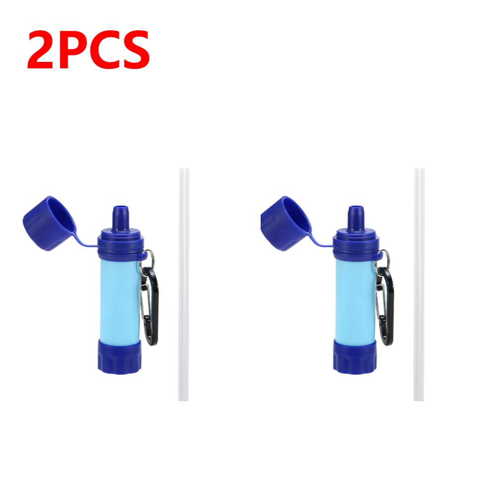 2/1PCS Water Filters Drinking Water Filtration Purifiers Portable Outdoor Survival Straw Filtering Tools Emergency Accessories