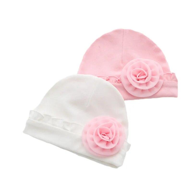 0-12Month Newborn Baby Hat For Girls Cotton Infant Hats Photography Props Beanies New Born Princess Soft Girls Caps 2023 Fashion