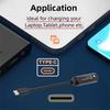 NFHK Kabel DC-uttag Ingångseffekt 100W Laddningskabel för Bärbar Dator Telefon PD9V 5V 20V 5.5x2.1mm USB-C Typ-C