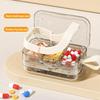 Feuchtigkeitsgeschützte Pillenteiler-Aufbewahrungsbox Staubdichter Pillenteiler zum Zerkleinern für Zuhause & Reisen
