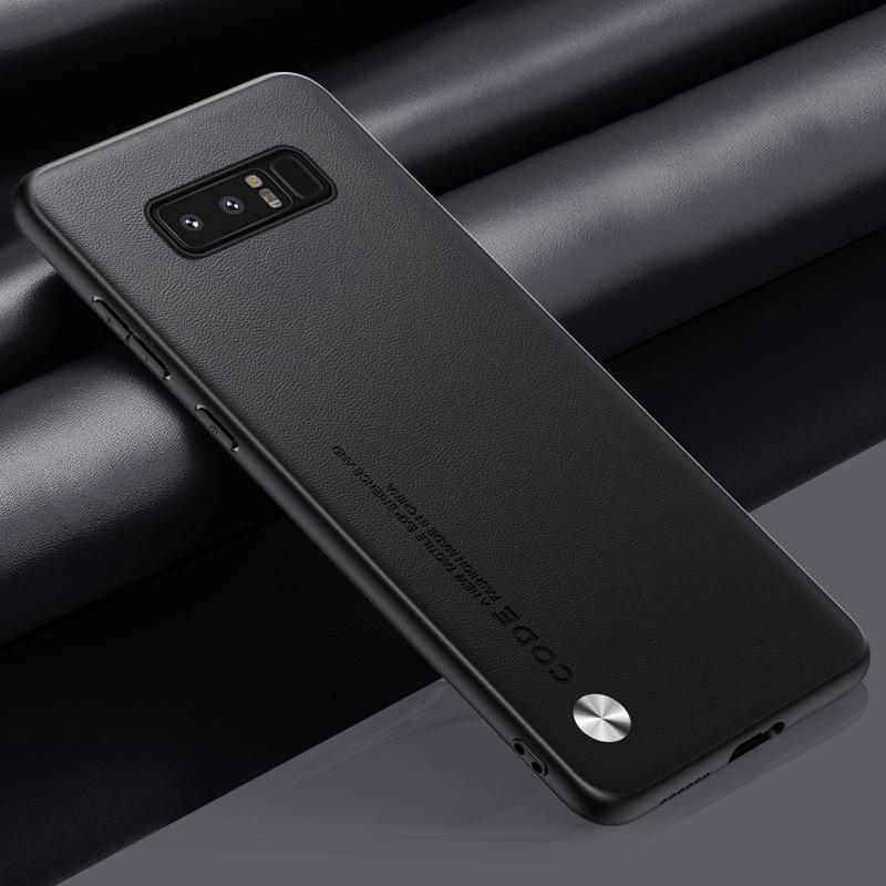 

Роскошный чехол из искусственной кожи для Samsung Galaxy Note 8, задняя крышка, матовый силиконовый чехол для телефона с полной защитой для Samsung Note 8 Note8 For Galaxy Note 8 чёрный
