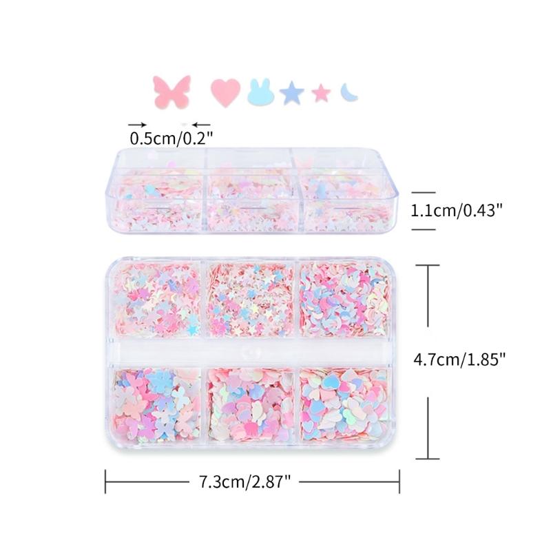 Papillon bricolage breloque paillettes flocons décorations de manucure paillettes scintillantes mélange de paillettes scintillantes mélange de paillettes pour les filles