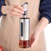 Glass Oil Bottle, Stainless Steel Soy Sauce Bottle, Vinegar Jug, Oil Pourer, Anti-Drip Spout, Non-Stick Oil Bottle, Condiment Container, 300ml*4