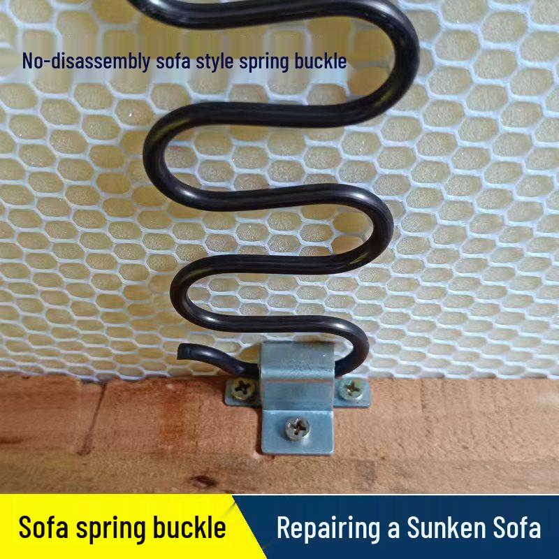 Zig-Zag Sofa Spring Repair Kit: Silent, Glue-on Clips for Easy, No-Disassembly Installation of Hardened, Sunken Parts.