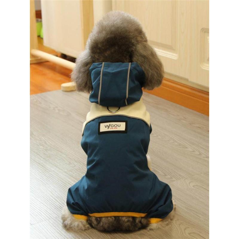 4-Leg Dog Raincoat Waterproof UV Protection Pet Rain Jacket Small To Large Breeds Use