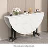 Round Folding Dining Table for Small Apartments: Multifunctional, Extra Thick, Movable, Ideal for Living Room.