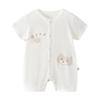 Baby Summer Short Sleeve Romper: Breathable, Soft, Tagless Pajamas
