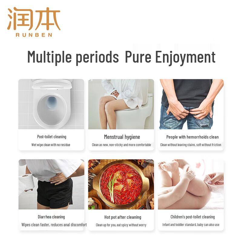 Runben Wet Toilet Wipes