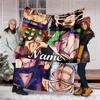 Personalized Custom Name Blanket - JoJo's Bizarre Adventure Print Design,Blanket for Sofa,Bed,Travel,Camping - Soft and Warm, Great Gift