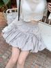 French Sweet Minority Design Sense Bow Flower Bud Skirt Female Autumn 2024 New High Waist Slim A-line Fluffy Casual Skirts