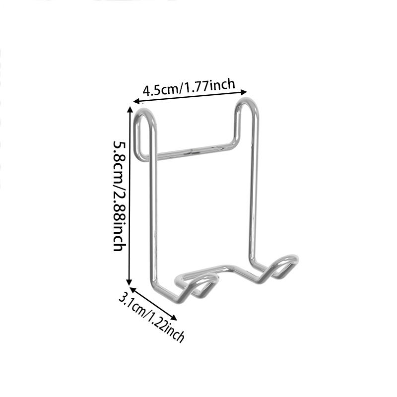 2Pcs No-Drill Stainless Steel Razor Holder Hooks Bathroom Shelf Accessory Hooks For Corner Shelves Shaving Tool Organizer